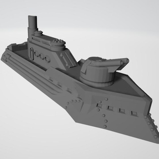 Alaska cumhuriyet devriye gezmek gemi Sean latrop masaüstü karakterler yaratıklar Sci Fi Evren Araçlar makineler tekne kruvazör Steampunk savaş gemisi dizel 3d print model - Mito3D