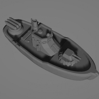 Alaska cumhuriyet korsan Sean latrop masaüstü karakterler yaratıklar Sci Fi Evren Araçlar makineler tekne gemi Steampunk savaş gemisi dizel devriye gezmek 3d print model - Mito3D