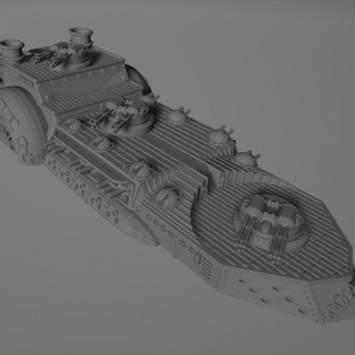 paddle boat dreadnaught ego class gen 1 sean lathrop Tabletop Characters & Creatures Sci-Fi Universe Vehicles Machines ship steampunk battleship diesel ironclad 3d print model - Mito3D
