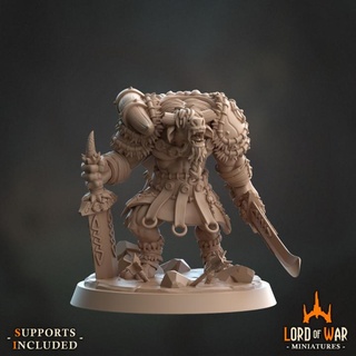 enloquecido Minotauro montaña caminante presupuesto señor guerra miniaturas mesa caracteres criaturas fantasía universo dragones mazmorras modular juego rol rpg espada miniatura armas dnd haz soportado 3d print model - Mito3D