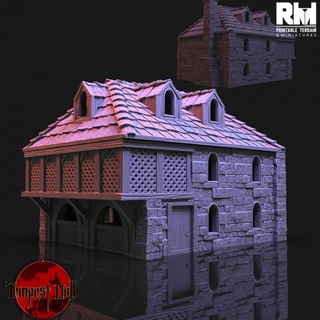 tempest hold trading post rmprintable building fantasy rpg terrain warhammer tabletop wargame d&d dnd scenery pathfinder frostgrave kingsofwar ageofsigmar 5e rm warcry scater 3d print model - Mito3D