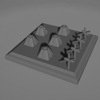 tank obstacle token sean lathrop Tabletop 3D Printable Terrain Fantasy terrain obstacles 3d print model - Mito3D