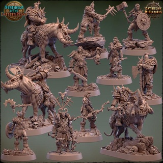 sentinels eastern peaks - complete pack daybreak miniatures Tabletop Characters & Creatures Fantasy Universe dragons dungeons bundle goliath 32mm 75mm barbarians value 3d print model - Mito3D