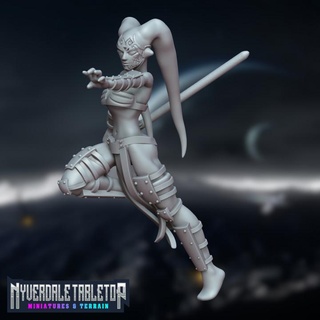 pençe Nyverdale masaüstü stl kadın şövalye star savaşlar Darth swl 3d print model - Mito3D