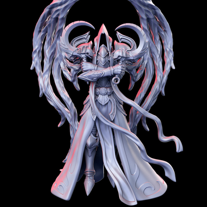 Mikhail siega ángel 32mm dnd rn estudio mesa caracteres criaturas fantasía universo demonio diablo rpg muerte 3D print model - Mito3D