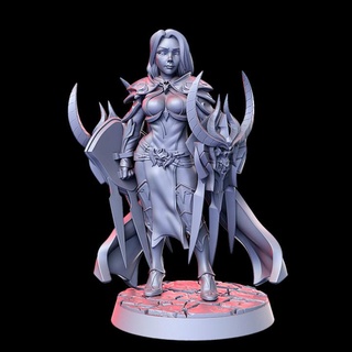 sheah female deathknight - 32mm dnd rn estudio Tabletop Characters & Creatures Fantasy Universe diablo girl rpg woman assassin 3d print model - Mito3D