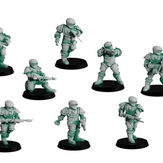 deepwater infantry kdude kreations Tabletop Characters & Creatures Sci-Fi Universe Store 40k guard space star wargaming warhammer imperial wars solar tabletop marine underwater 28mm dnd nautical astra militarum auxilia akwafell 3d print model - Mito3D
