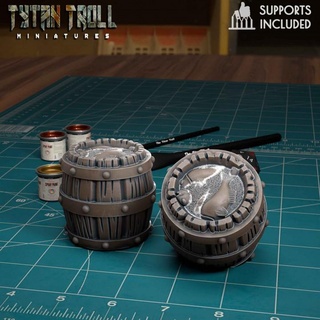 fish barrel pre-supported tytantroll miniatures Store dragons dungeons fantasy game guard scale thrones stark minis pack patreon archers drunk bundle 32mm northern miniaturesminis 3d print model - Mito3D