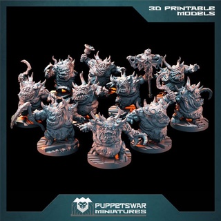 blight runners puppetswar miniatures Tabletop Characters & Creatures Sci-Fi Universe fantasy wargaming warhammer tabletop plague nurgle demons daemons 3d print model - Mito3D