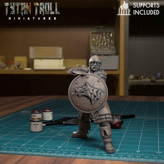northern guard 03 pre-supported tytantroll miniatures Store dragons dungeons fantasy game scale thrones stark minis pack patreon archers drunk bundle 32mm miniaturesminis 3d print model - Mito3D