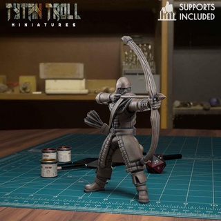 northern archer 01 pre-supported tytantroll miniatures Store dragons dungeons fantasy game guard scale thrones stark minis pack patreon archers drunk bundle 32mm miniaturesminis 3d print model - Mito3D