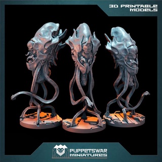 insettoidi cervello insetti marionette miniature tavolo personaggi creature Sci Fi universo alieno wargaming warhammer tiranidi zoanthrope 3d print model - Mito3D