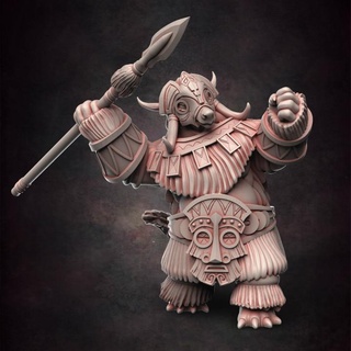 pangolin warrior red clay collectibles Tabletop Characters & Creatures Fantasy Universe free knight rpg dnd triber 3d print model - Mito3D