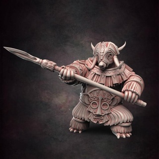 pangolin warrior red clay collectibles Tabletop Characters & Creatures Fantasy Universe animal guard knight tribe 3d print model - Mito3D