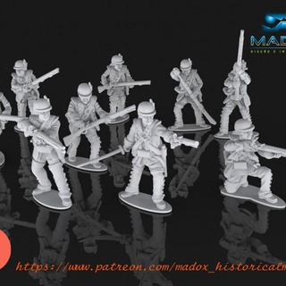 fiw Britanique rangers guerre ours studios table personnages créatures historique univers 28mm noir poudre mousquets tomahawks chef militaire Jeux sang pillage 3d print model - Mito3D