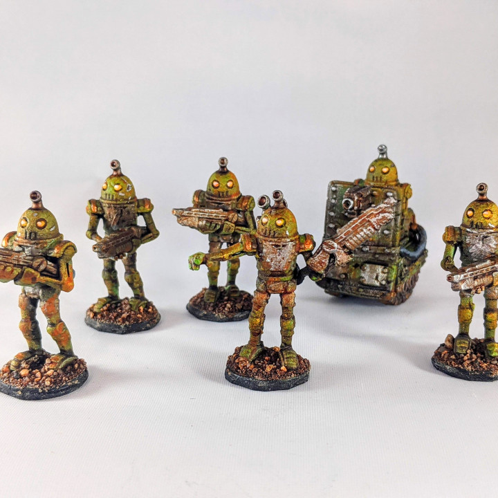 protect-o bot mk-01 squad thumper heavy machine gun jared veloria Tabletop Characters & Creatures Sci-Fi Universe 40k droid retro robot space star scifi wars flash admech gordan 3D print model - Mito3D