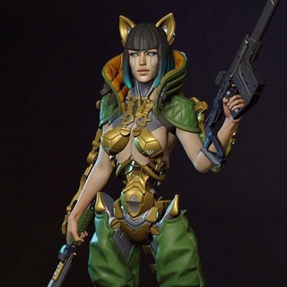 cyber-girl creature armory Tabletop Characters & Creatures Sci-Fi Universe display female sci-fi character miniature cyberpunk 3d print model - Mito3D