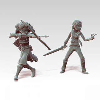 ellen mawr fighting princesses multiverse Tabletop Characters & Creatures Fantasy Universe archer fantasy female disney witcher dnd 3d print model - Mito3D