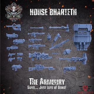 house bharteth - armoury tagged events Tabletop Characters & Creatures Sci-Fi Universe 3D Printable Terrain terrain 40k sci-fi warhammer neromunda 3d print model - Mito3D