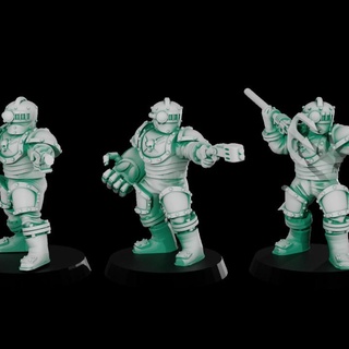 sergeant builder akwafell auxilia kdude kreations Tabletop Characters & Creatures Sci-Fi Universe Store 40k guard wargaming warhammer imperial trident scifi tabletop underwater 28mm dnd nautical astra militarum deepwater 3d print model - Mito3D