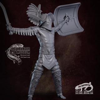 thraex gladiator hellbender museum Tabletop Characters & Creatures Fantasy Universe historical roman rome 75mm traex thracian 3d print model - Mito3D