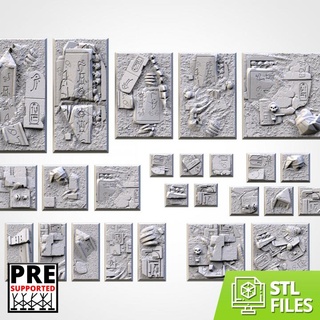egyptian bases square txarli factory Tabletop accessories 3D Printable Terrain Fantasy fantasy game king lost warhammer world workshop wars kingdom base age accesories forge titan rectangular 9th thematic 3d print model - Mito3D