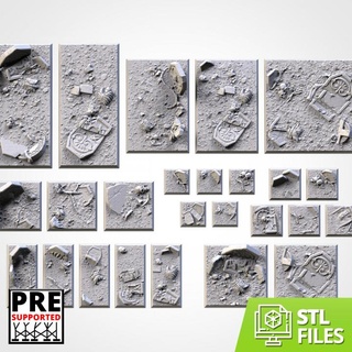 graveyard bases square txarli factory Tabletop accessories 3D Printable Terrain Fantasy fantasy game king lost warhammer world workshop wars kingdom base age accesories forge titan rectangular 9th thematic 3d print model - Mito3D