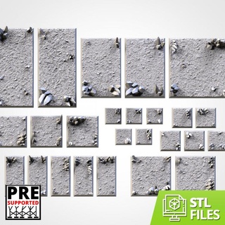 crystal bases square txarli factory Tabletop accessories 3D Printable Terrain Fantasy fantasy game king lost warhammer world workshop wars kingdom base age accesories forge titan rectangular 9th thematic 3d print model - Mito3D