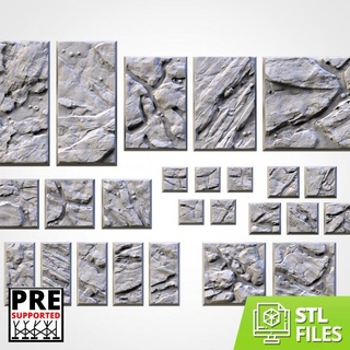 volcanic bases square txarli factory Tabletop accessories 3D Printable Terrain Fantasy fantasy game king lost warhammer world workshop wars kingdom base age accesories forge titan rectangular 9th thematic 3d print model - Mito3D