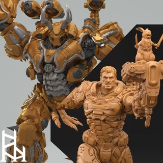 Monster mech Pack 3dartguy Tischplatte Zeichen Kreaturen Sci Fi Universum 3d Dämon Miniaturen Soldat Hase Miniatur scifi Cyborg gedruckte Tischspieler 3d print model - Mito3D