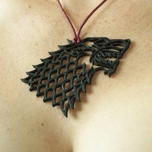 winter coming jewellery pendant stark necklaces gameofthrones houseofstark 3d print model - Mito3D