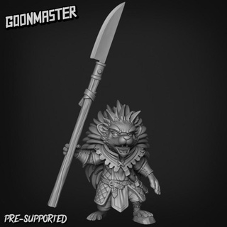 hedgehog spearman 3 goon master Tabletop Characters & Creatures Fantasy Universe animal beast creature cute fighter forest knight shield soldier wargaming warrior miniature lord chibi paladin dnd anthropomorphic fey hedge 3d print model - Mito3D