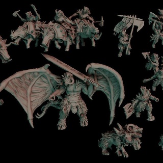 bloodforged legion complete set pariahminiatures Tabletop Characters & Creatures Fantasy Universe Store demon blood khorne 3d print model - Mito3D