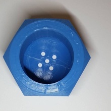 écrou hexagonal planteur pièces rechange 3d print model - Mito3D