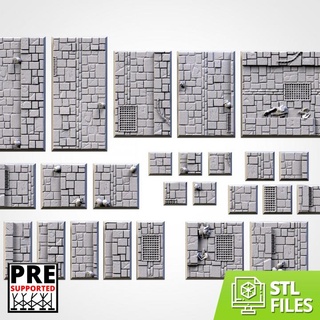 dungeon bases square txarli factory Tabletop accessories 3D Printable Terrain Fantasy fantasy game king lost warhammer world workshop wars kingdom base age accesories forge titan rectangular 9th thematic 3d print model - Mito3D