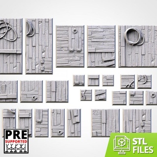 wooden bases square txarli factory Tabletop accessories 3D Printable Terrain Fantasy fantasy game king lost old warhammer world workshop wars kingdom base age accesories forge titan rectangular 9th thematic 3d print model - Mito3D