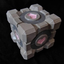 portal cubo compañero derivados corazones fan art 3d amor 3d print model - Mito3D
