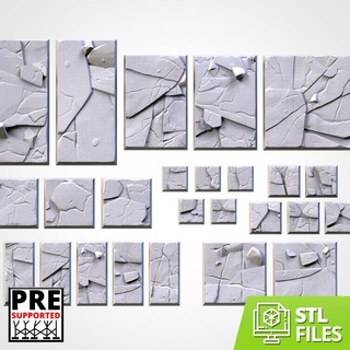 frozen bases square txarli factory Tabletop accessories 3D Printable Terrain Fantasy fantasy game king lost old warhammer world workshop wars kingdom base age accesories forge titan rectangular 9th thematic 3d print model - Mito3D