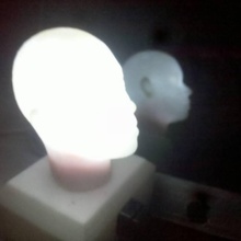 tête lampe jardin l'électronique visage led lumière 3d print model - Mito3D