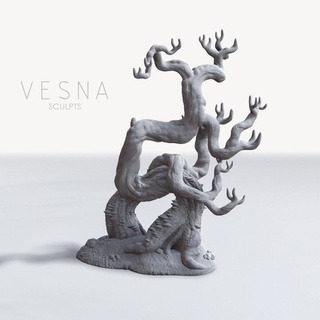 Fantasie Wald Baum 3 Vesna formt Tischplatte 3D druckbar Terrain Miniatur Landschaft 3d print model - Mito3D