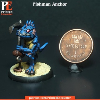 fishman anchor printed encounter Tabletop Characters & Creatures Fantasy Universe mini rpg miniature tabletop dnd ttrpg fishmen 3d print model - Mito3D