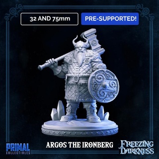 dwarf - argos freezing darkness masters dungeons quest primal collectibles dragons hero horror miniatures rpg warrior enemy dungeonsanddragons frozen d&d heroquest hq 3d print model - Mito3D
