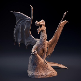 water dragon dino dog Tabletop Characters & Creatures Fantasy Universe animal art beast creature fantasy figure lizard monster ocean reptile sea statue tabletop magical dungeon marine dnd fictional 3d print model - Mito3D