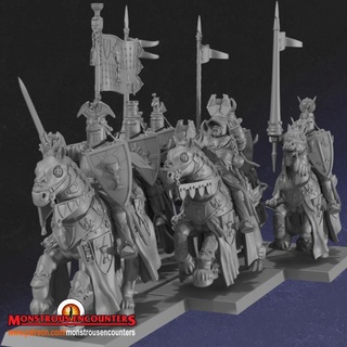 bretone Graal cavalieri mostruoso incontri tavolo personaggi creature fantasia universo negozio cavaliere modulare cavallo francese santo oldhammer bretonnia 3d print model - Mito3D