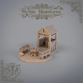 cemitérios altar mítico miniaturas loja fantasia pedra terreno túmulo jogos guerra fogo cemitério dnd cenário espalhar 3d print model - Mito3D
