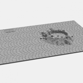 ruas concreto calçada portuguesa punhal Lorenz tampo mesa 3D imprimível terreno modular rua ww2 3d print model - Mito3D