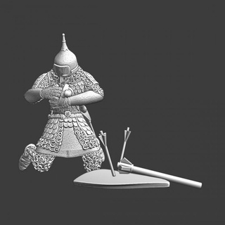 medieval wounded russian knight - kneeling northern crusades miniatures Tabletop Characters & Creatures Historical Universe battle figure model wargaming miniature tabletop toysoldier 28mm killed novgorod 3d print model - Mito3D