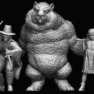2 tipos vendetta klt estudio mesa caracteres criaturas fantasía universo rpg hámster extraño 3d print model - Mito3D