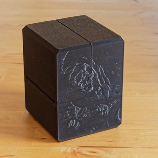 negro 100 tarjeta comandante orientado cubierta caja magnético pestillo martín mesa accesorios almacenamiento magia ccg reunión 3d print model - Mito3D
