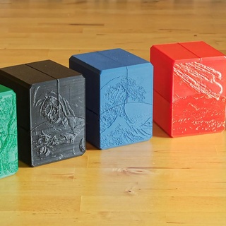 renk Ayarlamak 100 kart komutan dişli güverte Kutu manyetik mandal Martin masaüstü Aksesuarlar pokemon depolama büyü ccg toplama 3d print model - Mito3D